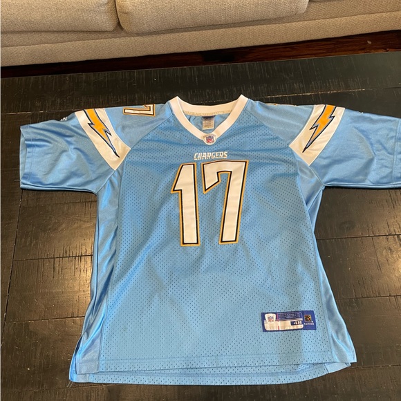 NFL Chargers baby blue football Jersey - Philip Rivers - size Large - Picture 1 of 3